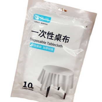 Față de masă PVC de unică folosință, potrivită pentru mese rotunde și pătrate, model fulg de zăpadă, stil modern minimalist