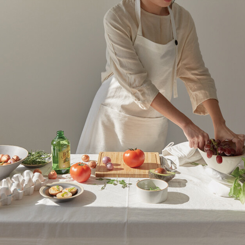 Față de masă din bumbac, dreptunghiular, stil Nordic, pentru living, birou, restaurant, balcon și spații comerciale, 95% bumbac