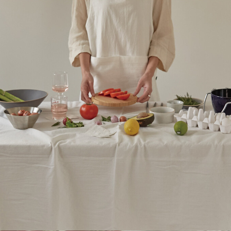 Față de masă din bumbac, dreptunghiular, stil Nordic, pentru living, birou, restaurant, balcon și spații comerciale, 95% bumbac