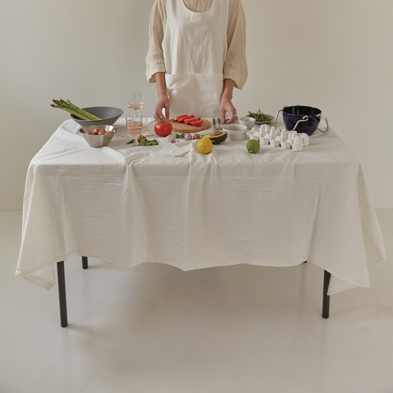 Față de masă din bumbac, dreptunghiular, stil Nordic, pentru living, birou, restaurant, balcon și spații comerciale, 95% bumbac
