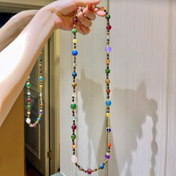 Geometriai réz-cirkon nyaklánc kézzel készített, 18K arany medállal, uniszex