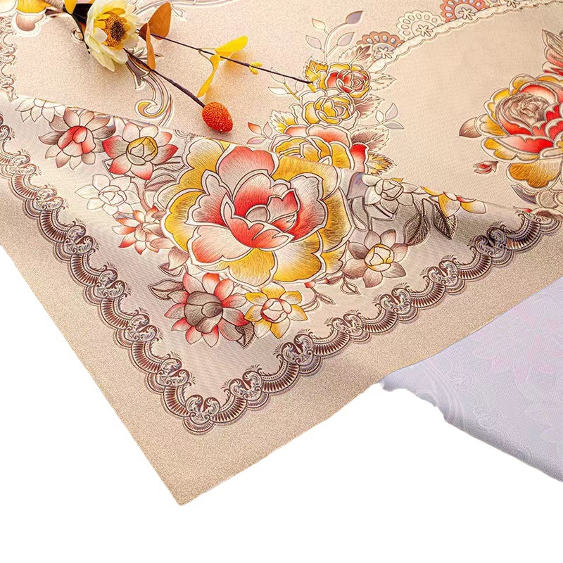 Față de masă din plastic, pătrată, rezistentă la temperatură, stil chinezesc nou