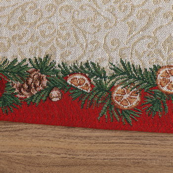 Знаме за маса в скандинавски стил за Коледа – ленено-памучен текстил, код M10009