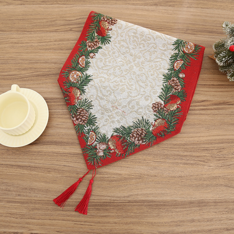 Знаме за маса в скандинавски стил за Коледа – ленено-памучен текстил, код M10009