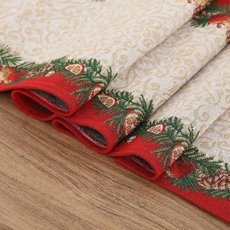 Знаме за маса в скандинавски стил за Коледа – ленено-памучен текстил, код M10009