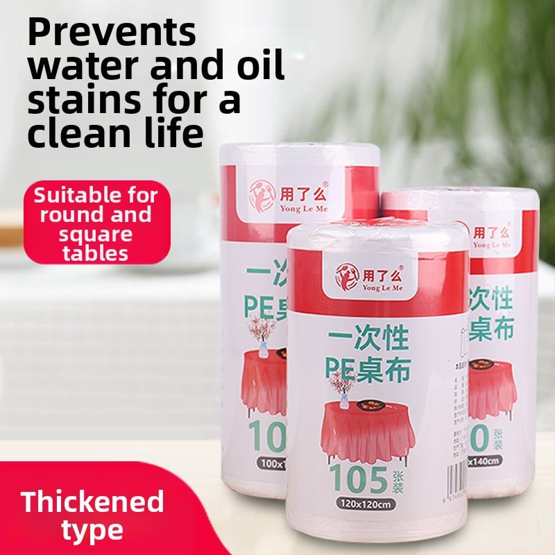 Feță de masă de unică folosință, impermeabilă și rezistentă la ulei, din plastic gros, formă pătrat/dreptunghiulară, pentru hoteluri, restaurante și banchete.