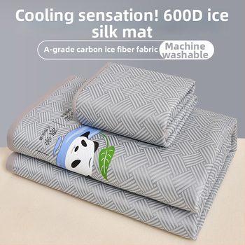 3 gabalu gultas paklāju komplekts — ledus zīds, viskozes šķiedra, saliekams, drukāta audums