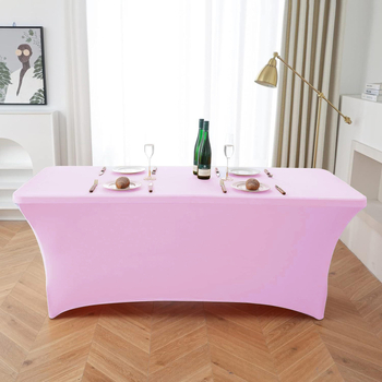Rugalmas poliészter asztalterítő, téglalap alakú, szorosan illeszkedő bankett és hotel asztalokhoz; csúszásmentes, kopásálló, porálló, hőálló