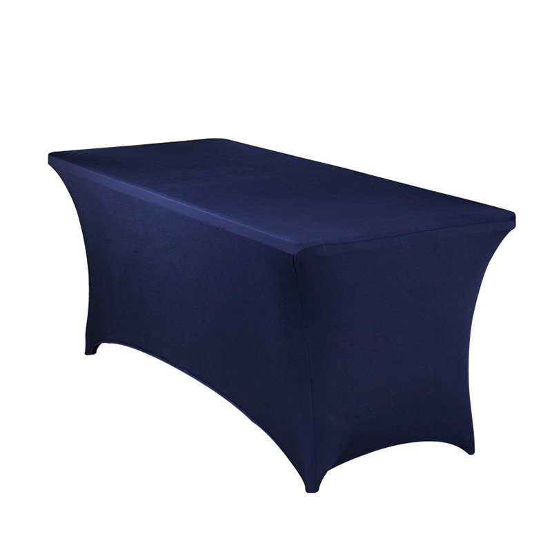 Rugalmas poliészter asztalterítő, téglalap alakú, szorosan illeszkedő bankett és hotel asztalokhoz; csúszásmentes, kopásálló, porálló, hőálló