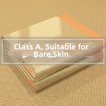 Atdzesējošais mats no ledus zīda ar rotang-bambusa pītu audumu, izšūts, premium klases, ķīniešu stila, divkārša izmantošana ziemā-vasarā