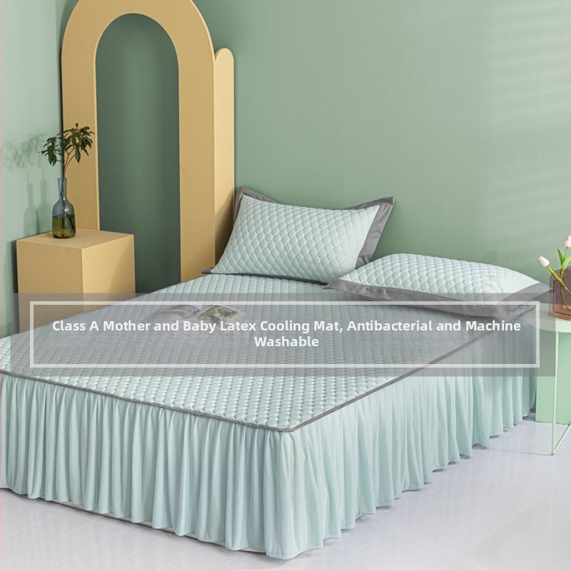 Matu komplekts – saliekams dizains, mūsdienīgs minimālisma stils; materiāls: viskozes šķiedra un ice silk; iekļauj ice silk mat