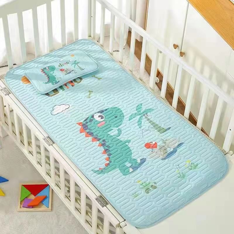 Bērnu latexa vēsojošs matu komplekts – salokāms, mazgājams veļas mazgājamā mašīnā, drukāts dizains, trīs daļas, lateksa saturs 70–80%