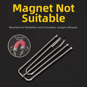 Nerūsējošā tērauda aizkaru āķi ar četru zobu dizainu, klipi un sprādzes