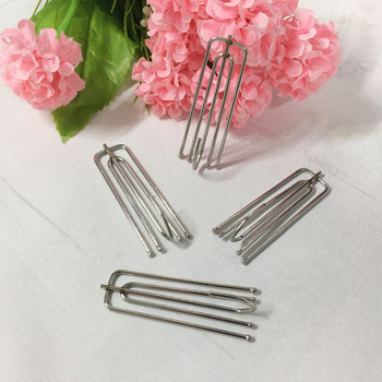 Nerūsējošā tērauda aizkaru āķi ar četru zobu dizainu, klipi un sprādzes