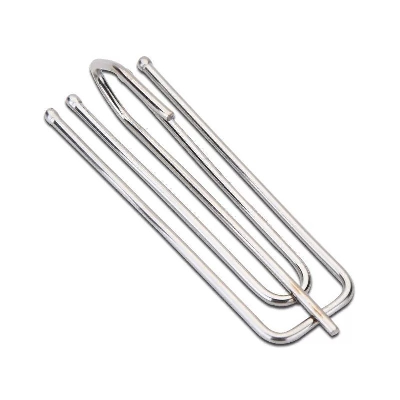 Nerūsējošā tērauda aizkaru āķi ar četru zobu dizainu, klipi un sprādzes