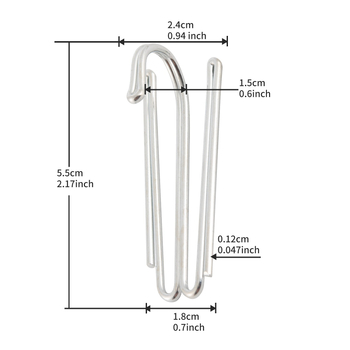 Metāla galvanizēts aizkaru āķis ar četriem zariem