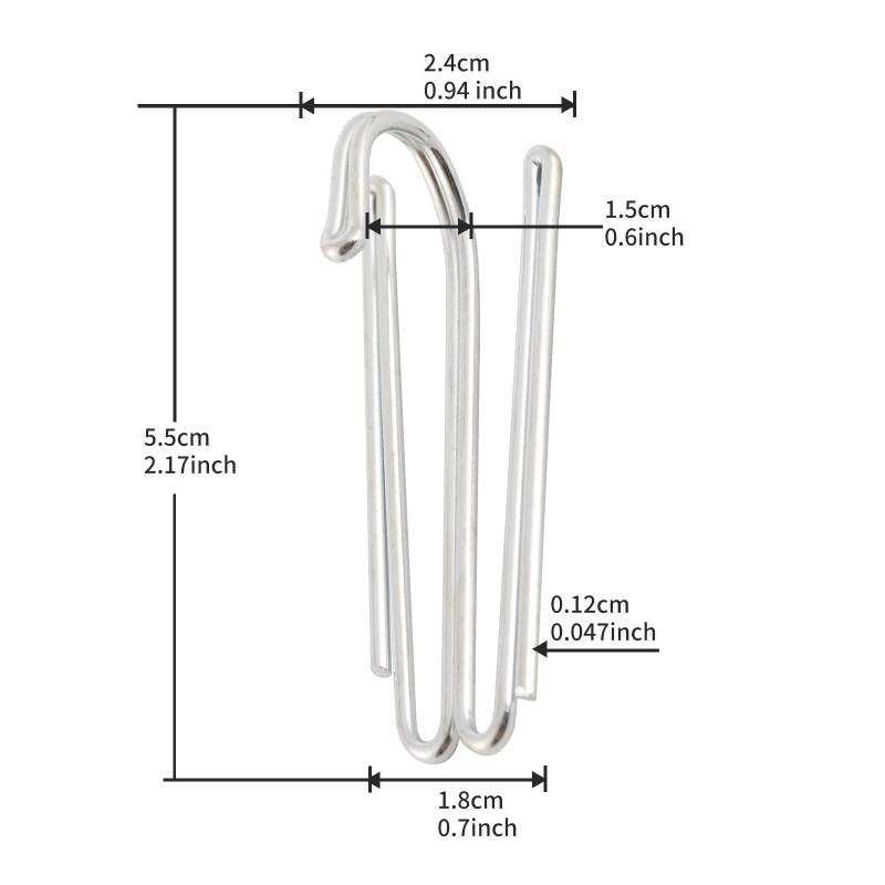 Metāla galvanizēts aizkaru āķis ar četriem zariem