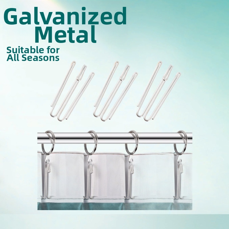 Metāla galvanizēts aizkaru āķis ar četriem zariem