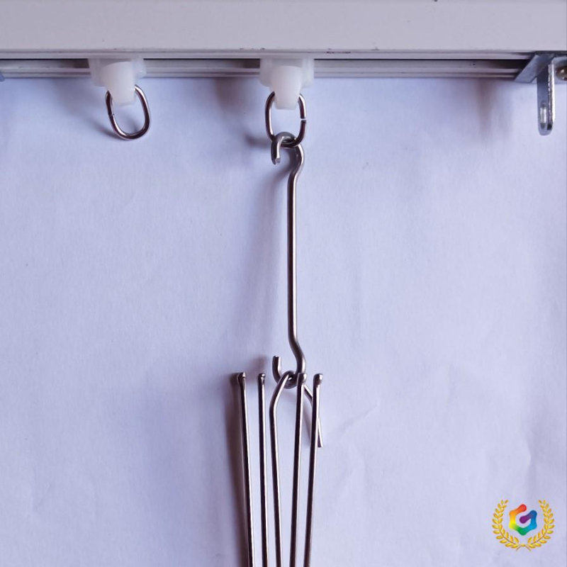 Korejiešu stila aizkaru paplašināšanas āķi ar četriem nagiem plisu aizkariem – novērš gaismas noplūdi