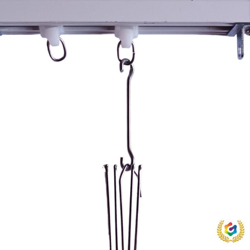 Korejiešu stila aizkaru paplašināšanas āķi ar četriem nagiem plisu aizkariem – novērš gaismas noplūdi