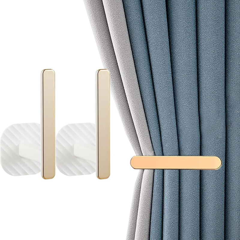 L formos užuolaidų kabliukai, 2 vnt., be gręžimo, medžiaga: plastikas, stilius: šiuolaikinis paprastumas