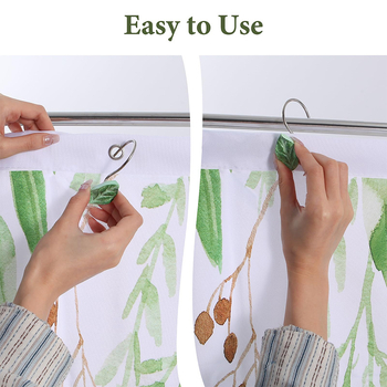 Dušas aizkaru āķi – lapu formas sveķi, mūsdienīgs minimālisma stils, X601