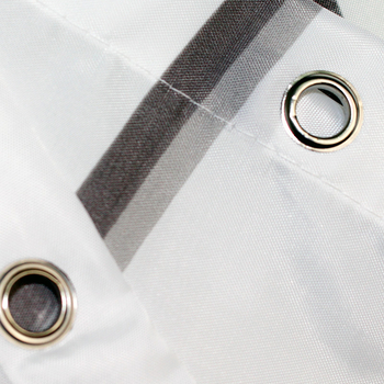 Dušas aizkars no poliestera auduma, kvadrātveida raksts, logotipa drukāšana, vienkāršs stils, pielāgošana pieejama