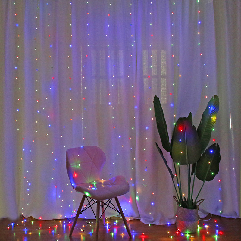 Függönylámpa rézdrótból, távirányítóval, 200 lm, 5V, IP65, fényerő-szabályozható — QG300 modell