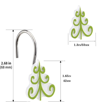 Kuke za tuš zavjese, smola, jednostruki kukasti, moderan minimalistički stil, šifra proizvoda Kesen