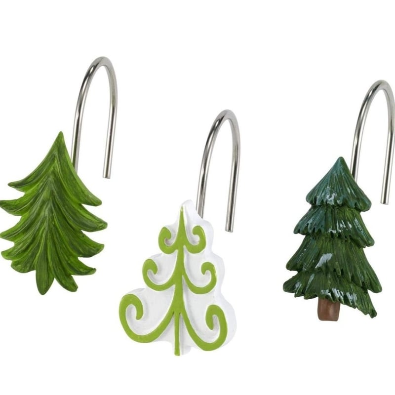 Kuke za tuš zavjese, smola, jednostruki kukasti, moderan minimalistički stil, šifra proizvoda Kesen