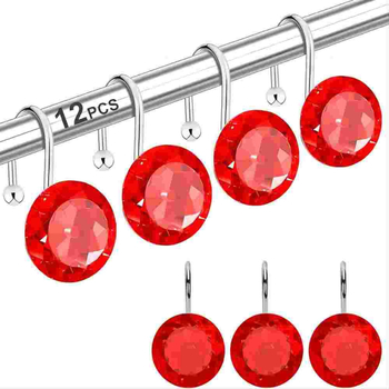 Fém zuhanyfüggöny kampó, modern minimalista kialakítás, S-alakú horog