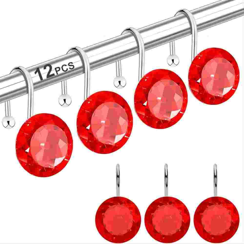 Fém zuhanyfüggöny kampó, modern minimalista kialakítás, S-alakú horog