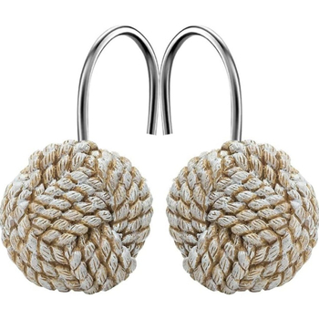 12 gb dušas aizkaru āķi no sveķiem ar diegu bumbiņas dizainu