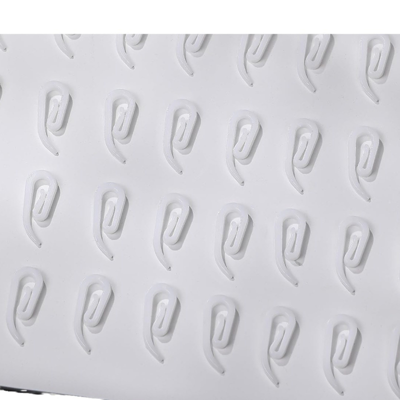 Plastični kukice za zavjese – u obliku 9 i 6, s trakom od tkanine, bijeli, pakiranja 50/100/200