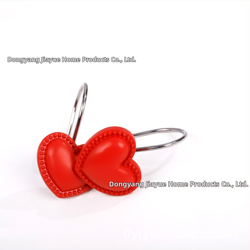Sveķu sirdsformas aizkaru āķi, 12 gab., Jiayue