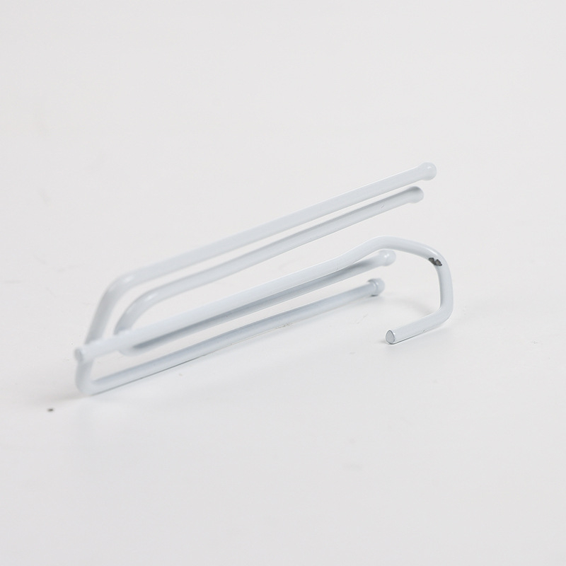 Huatong 804A aizkaru āķis, četrzobu āķis ar auduma lenti, pret rūsu, emajlēts pārklājums, mūsdienīgs dizains