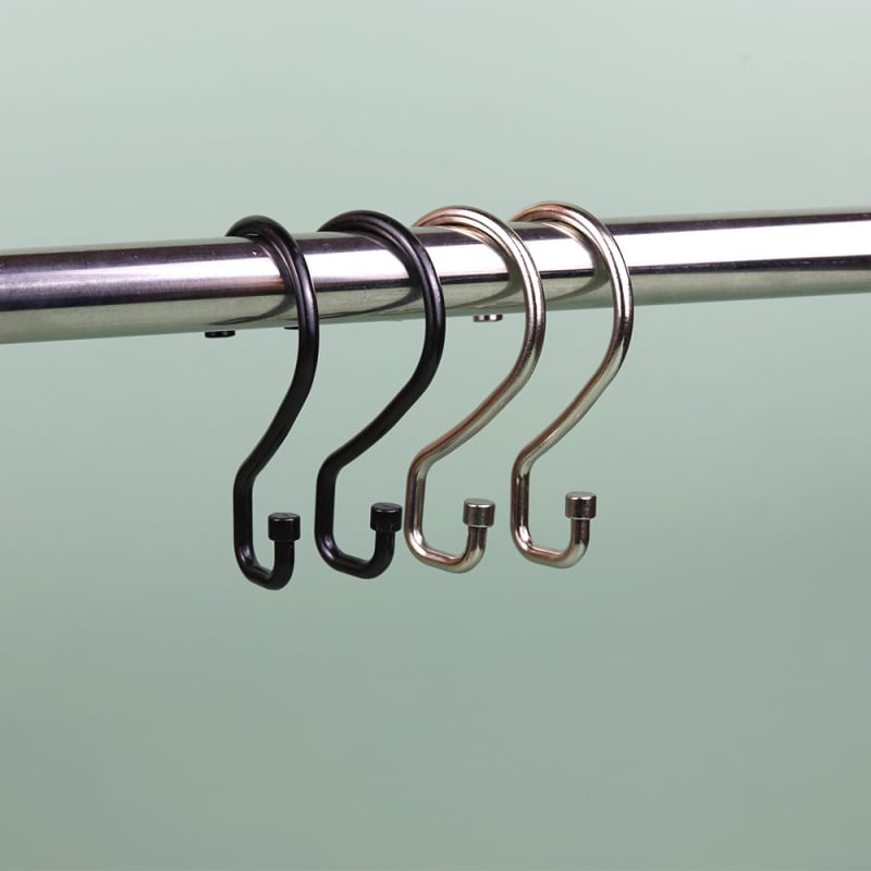 Zuhanyfüggönyhorg rozsdamentes acélból, egykaros, modern minimalist design, 5 kg teherbírás