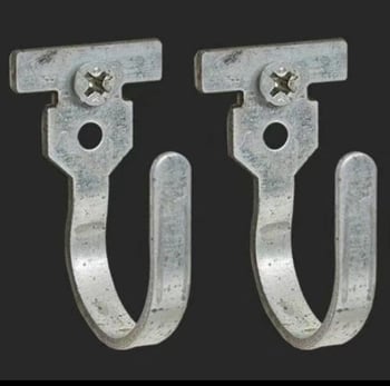 Ajtófüggönyhorgok – szénacél, egyrészes horog, modern minimalizmus, teherbírás 20–30 kg, 6 darab