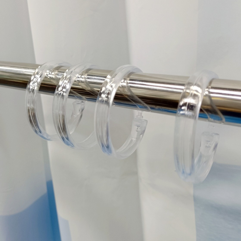 Aizkaru gredzeni – plastmasas, O-veida forma, mūsdienīgs minimalistisks stils, 12 gab. kastē