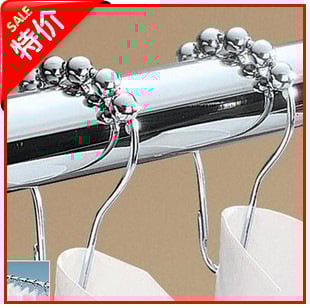 Zuhanyfüggöny kampó – nikkelezett vasötvözet, egypontos horog, teherbírás 5 kg, BN, testreszabás elérhető