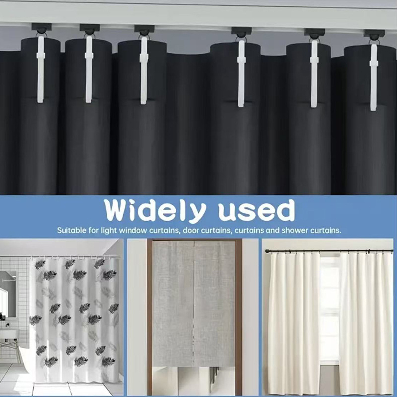 Accesorii pentru agățarea perdelelor: cârlig de ridicare reglabil, telescopic, din plastic, pentru perdele atârnate, stil modern minimalist