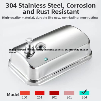 Nerūdijančio plieno sieninis muilo dozatorius rankiniu spaudimu, modernus minimalistinis stilius, prekės ženklas Shuoen