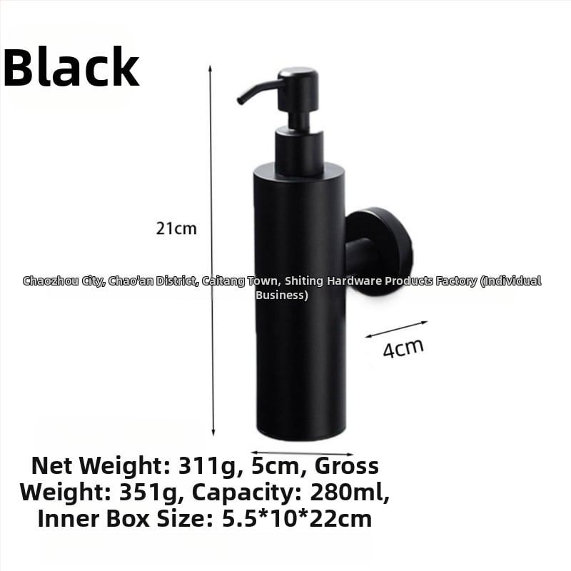 Nerūdijančio plieno sieninis muilo dozatorius rankiniu spaudimu, modernus minimalistinis stilius, prekės ženklas Shuoen