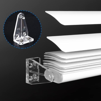 12 cârlige mici de poziționare pentru jaluzele — plastic, potrivire universală, procesare personalizabilă, etichetare cu marcă proprie disponibilă