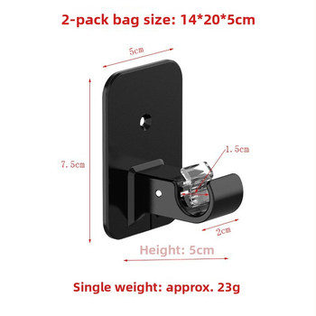 Magic art ABS Zuhanyfüggönyrúd klipsz ragasztó horoggal – hosszú bot alakú, egylábú, modern minimalista stílus, teherbírás 1–3 kg