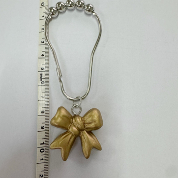 Ív alakú zuhanyfüggöny horog vas és gyanta anyagból, egyetlen horog, modern minimalist stílus, lógó dekoráció, teherbírás 2 kg