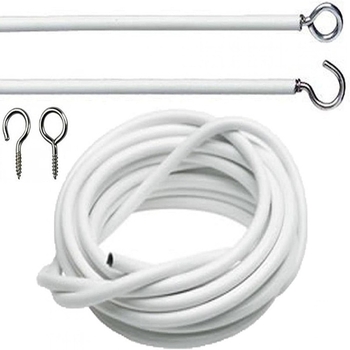 Accesorii pentru perdele: sfoară cu inel Sheep Eye și două cârlige în formă de semn de întrebare; plastic; compatibil universal cu perdele; personalizare și etichetă privată disponibile; design modern minimalist.