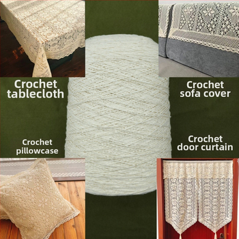 Fir de croșetat din bumbac 100%, 3000 m, pentru eșarfe, perdele și textile de casă