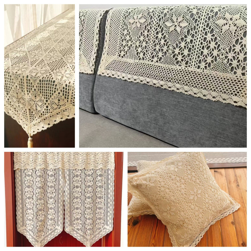 Fir de croșetat din bumbac 100%, 3000 m, pentru eșarfe, perdele și textile de casă