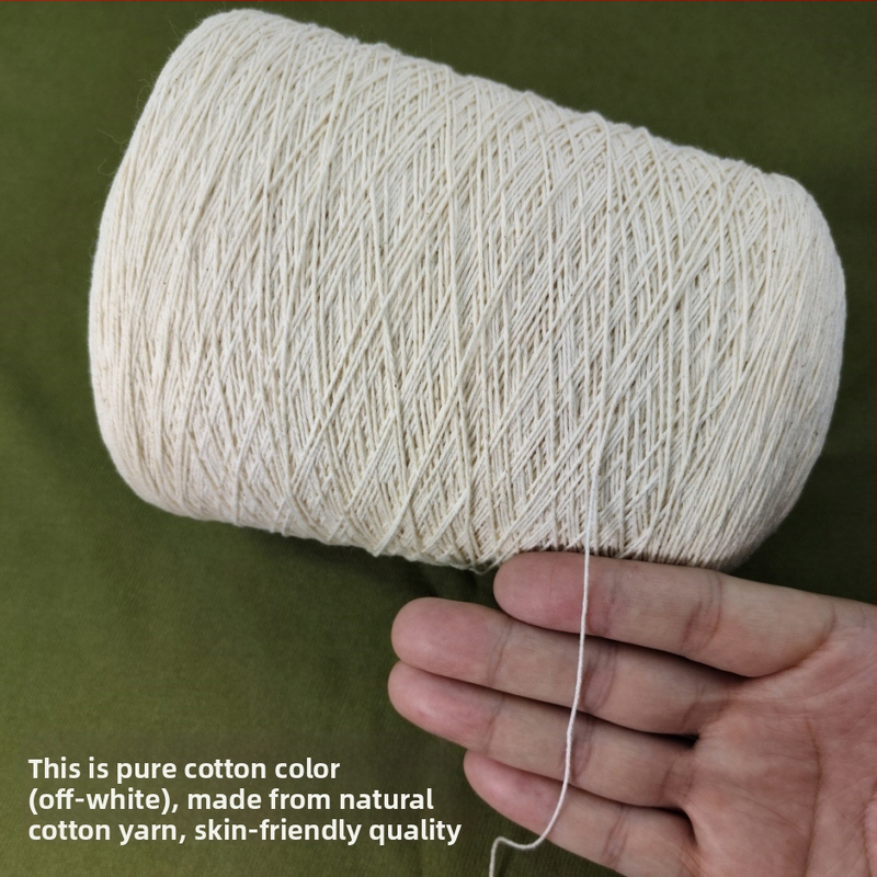 Mezgimo siūlai mezginiams – 100% medvilnė, 3000 m ilgio, tinkama šalikams, užuolaidoms ir namų tekstilei